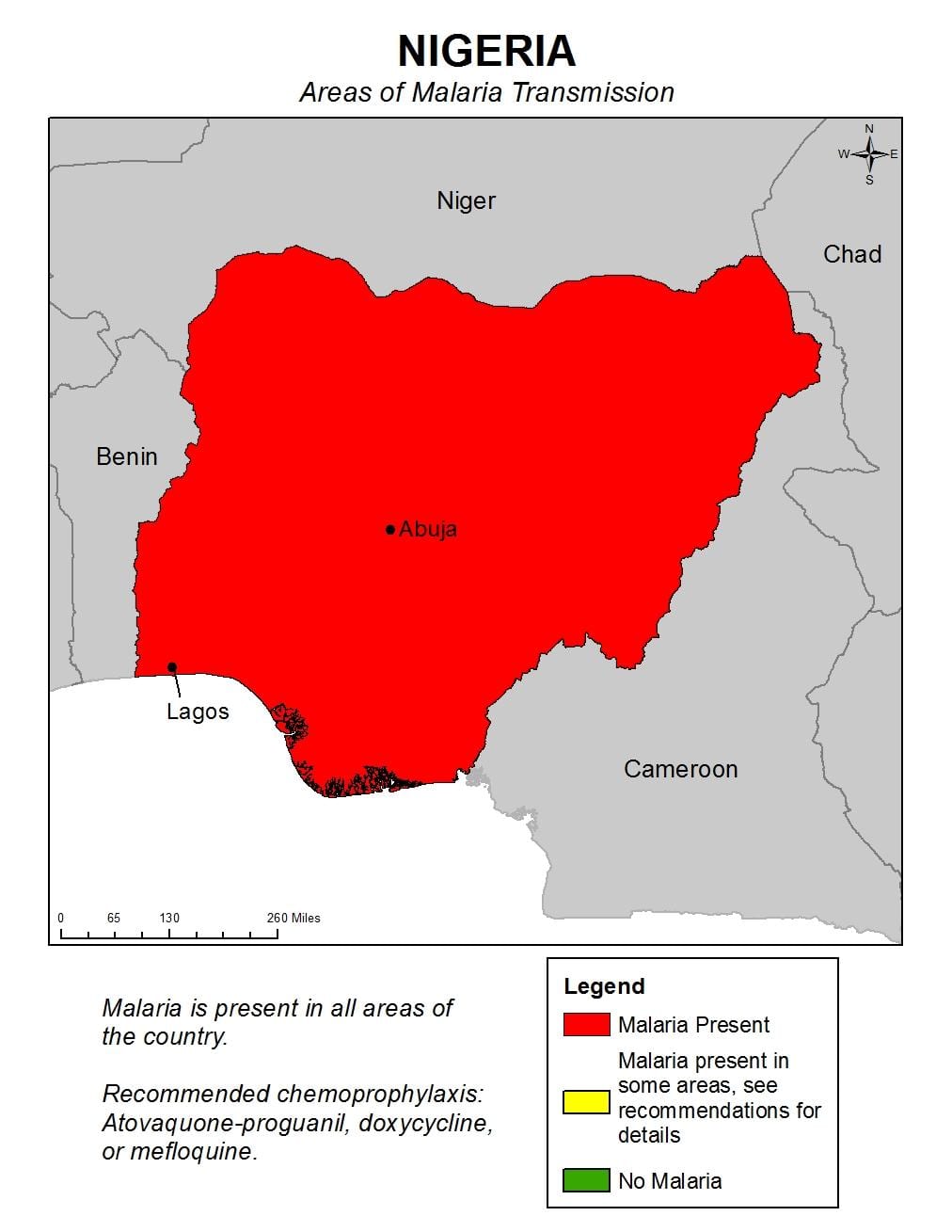 Mapa nigérie malárie