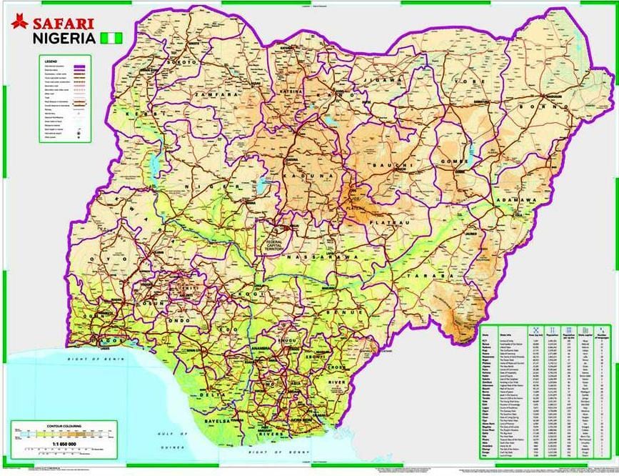 Mapa nigérie silniční vzdálenost