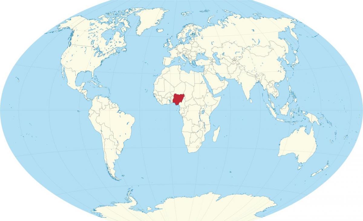 mapa světa ukazuje, nigérie