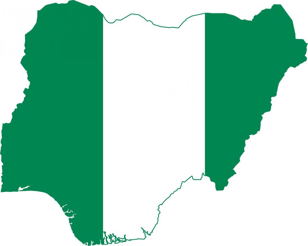 Mapa vlajka nigérie