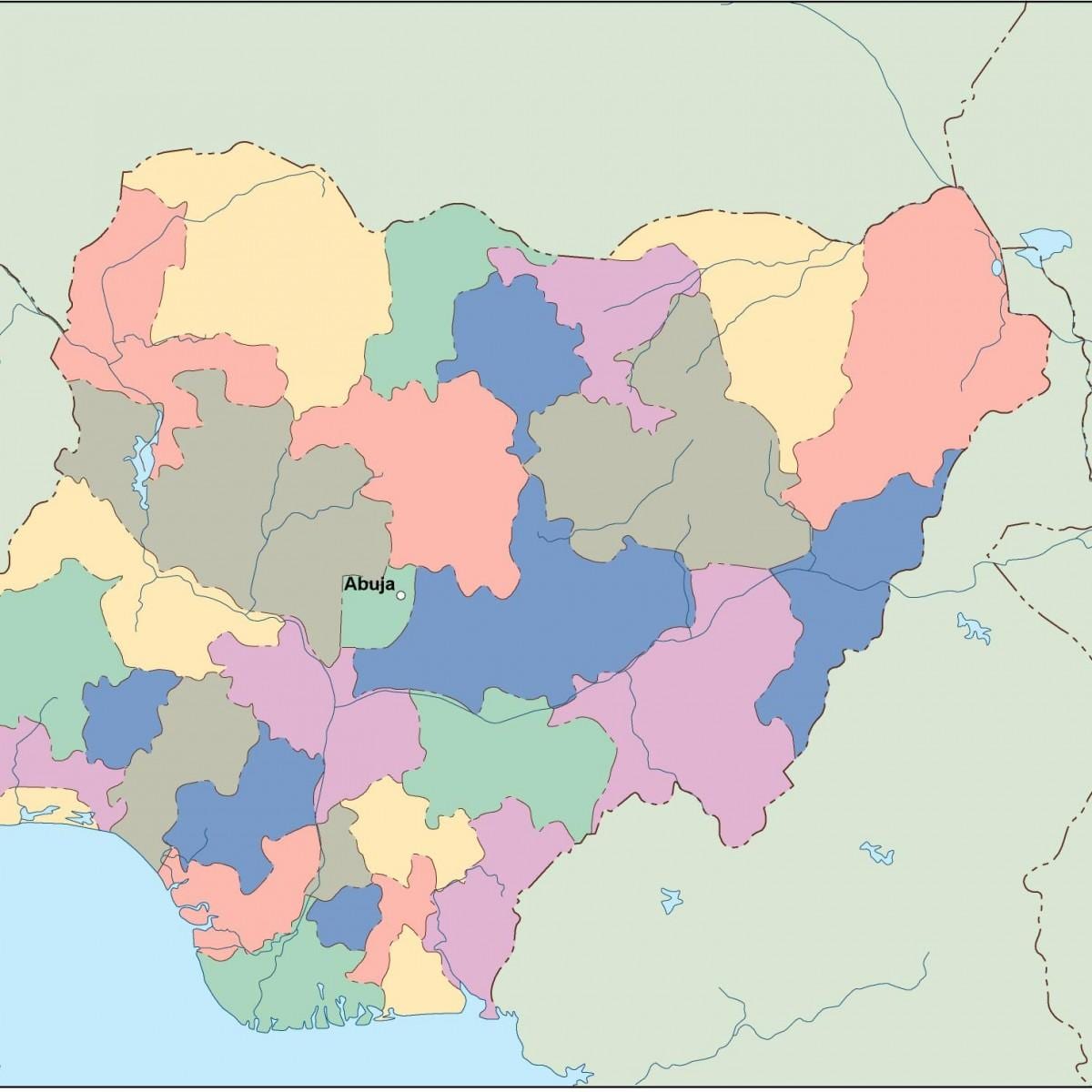 Mapa upravitelné nigérie