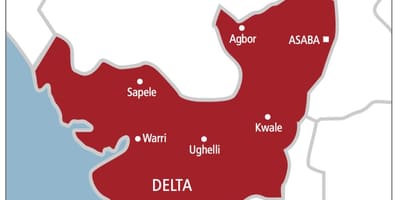 Delta nigérie mapě