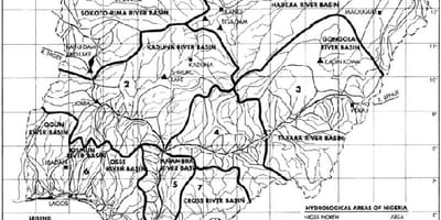 Mapa hydrologických nigérie