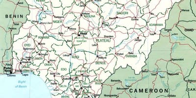 Lagos nigérie mapa afriky