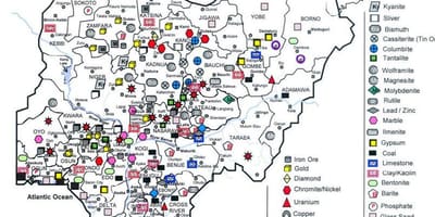 Minerální mapa nigérie