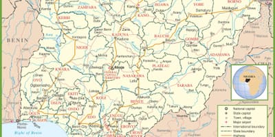 Kompletní mapa nigérie