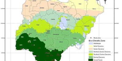 Klima mapa nigérie