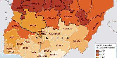 Mapa nigérie náboženství