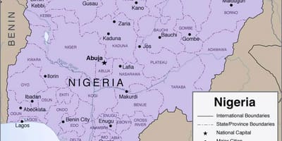 Mapa podrobná nigérie