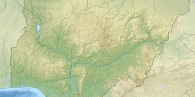 Mapa nigérie ukazuje úlevu