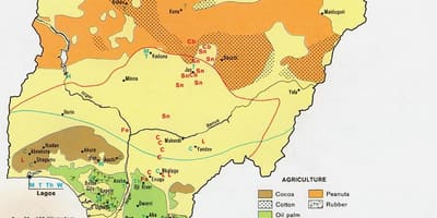 Mapa zemědělské nigérie